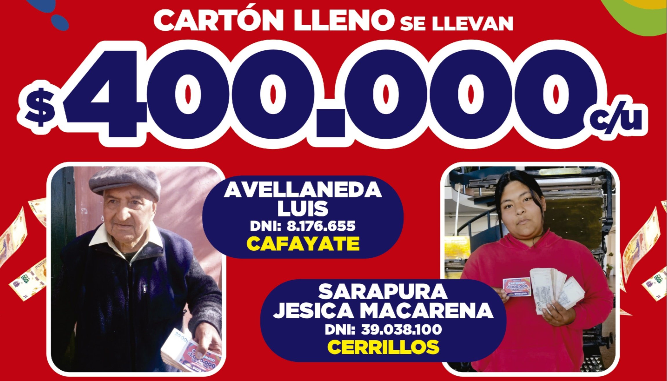 Cartonazo: ganadores de la semana 