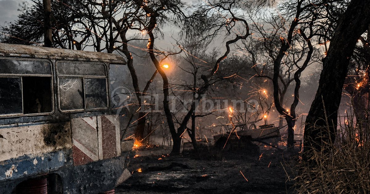 Viento Zonda e incendio en Finca La Pedrera: tres focos avanzan hacia viviendas y el cerro, hay personas descompensadas