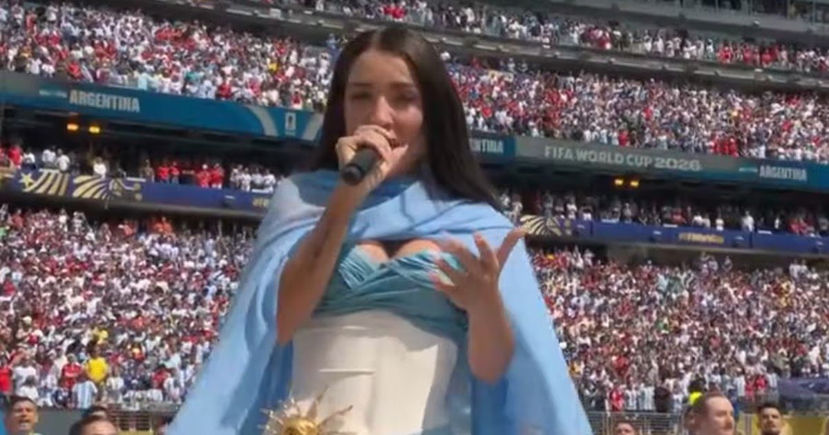 Piel de gallina: María Becerra cantó el Himno Nacional Argentino en la final del Mundial 2026