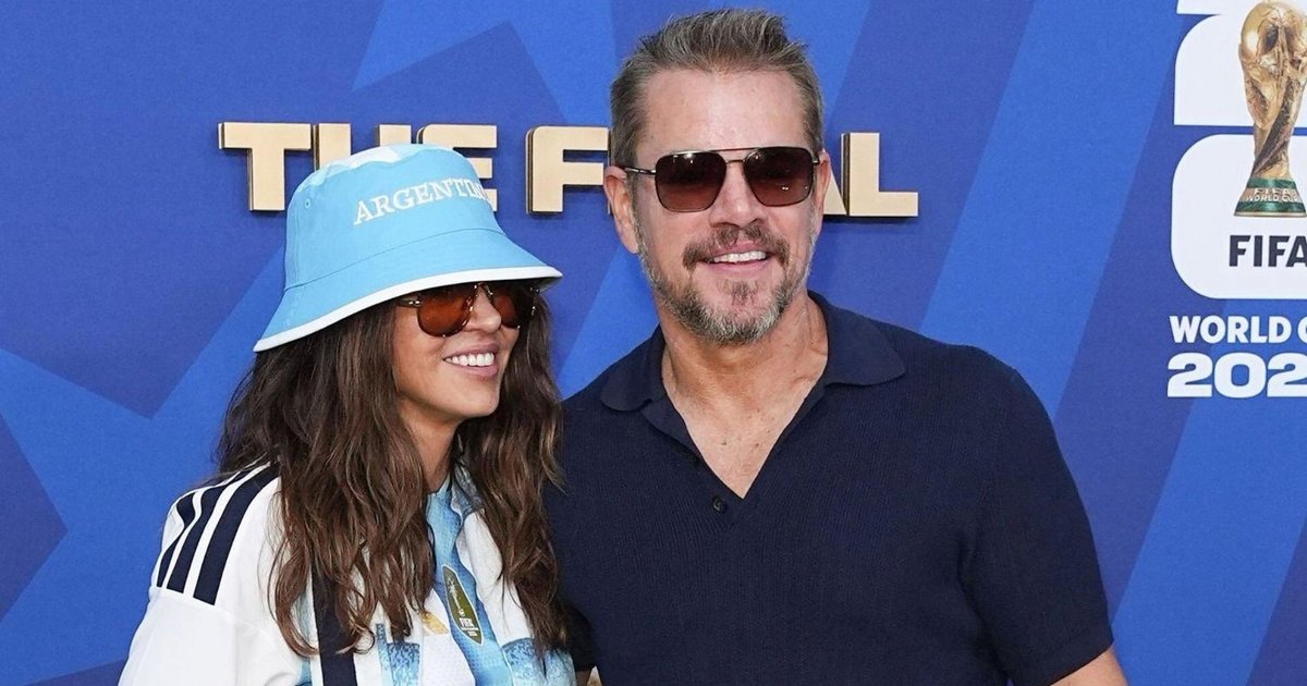 VIDEO. Matt Damon y su esposa salteña también están presente en la final entre Argentina y España