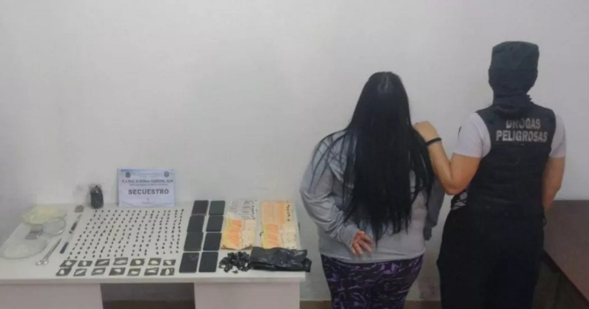 Una mujer fue detenida tras secuestrarle más de 300 dosis de cocaína y marihuana en la zona sudeste