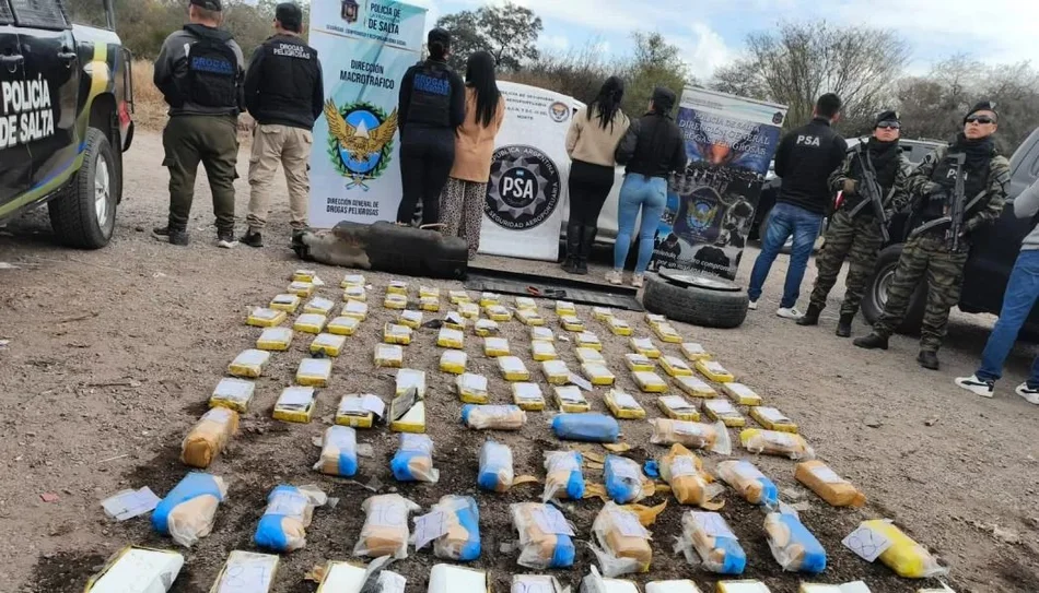Golpe al narcotráfico en Salta: secuestraron más de 190 kilos de cocaína y detuvieron a siete personas