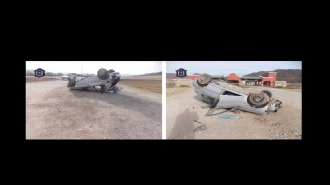 Volcó su auto y hay dos heridos