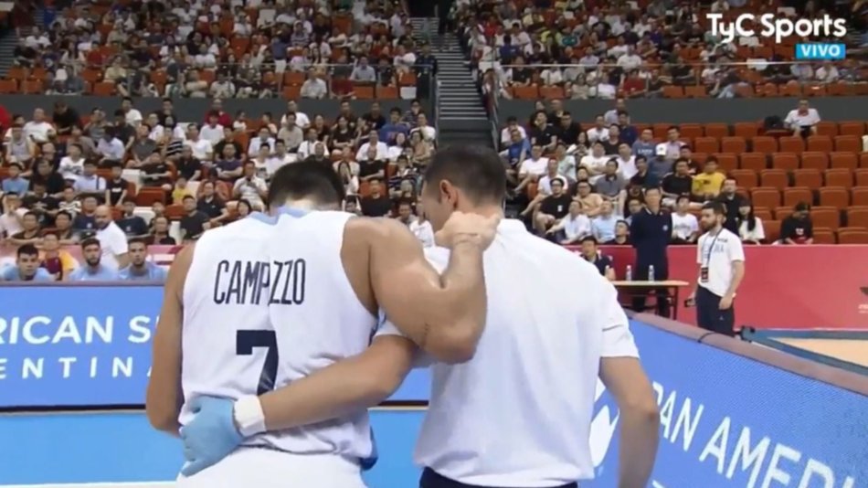 Se lesionó Campazzo a días del Mundial de básquet