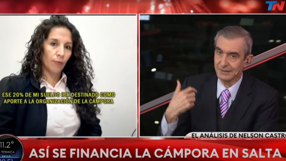 VIDEO.  La Justicia investiga la ruta del "aporte"  del 20% retenido por La Cámpora
