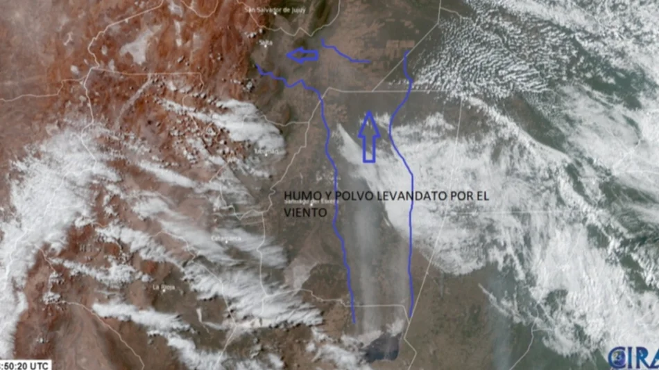 Alertan que el humo que ingresa a la Ciudad llega desde el norte de Córdoba
