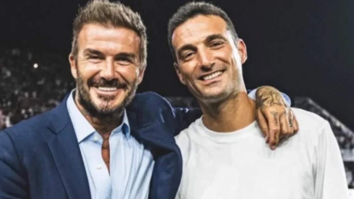 El emotivo encuentro entre Lionel Scaloni y David Beckham que pone fin a 20 años de rivalidad