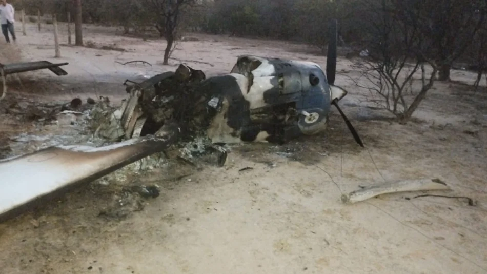 Chaco salteño: la justicia federal investiga el hallazo de una avioneta narco incendiada en Santa Vitoria 