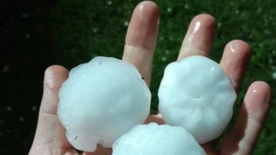 Granizada en Pergamino: cayeron piedras del tamaño de una pelota de tenis