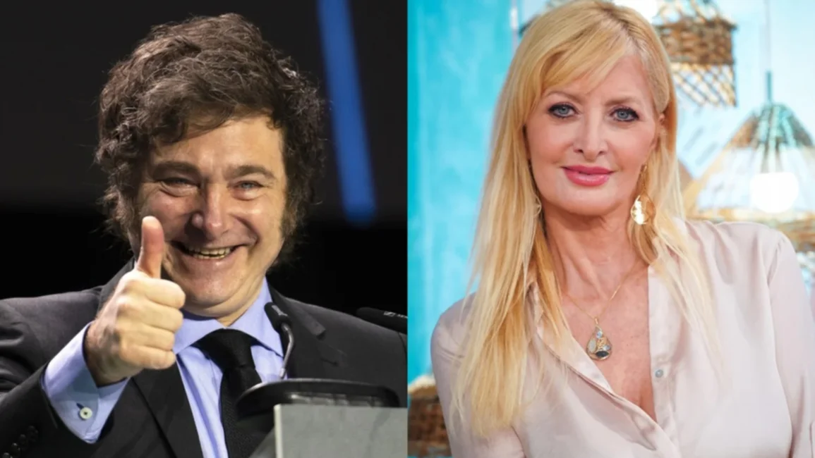 Milei "blanqueó" su relación con Yuyito: beso en la boca en el ex CCK