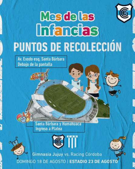 Menores de 12 años entran gratis este domingo al partido de Gimnasia- Menores de 12 años entran gratis este domingo al partido de Gimnasia