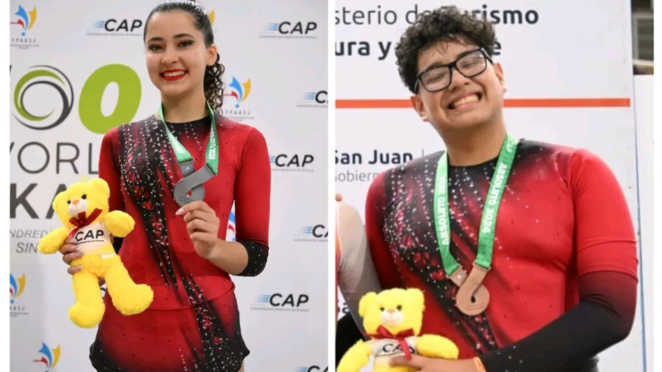 Dos patinadores salteños se destacaron en el Nacional subiendo al podio y ganando medallas