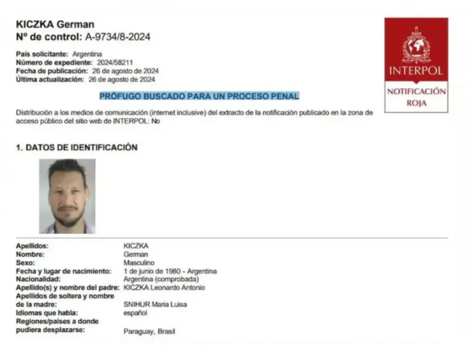 Interpol emitió el alerta roja por la búsqueda de Germán Kiczka y de su hermano, acusados de pedofilia