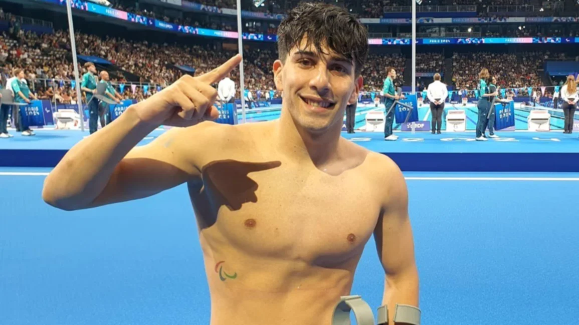 El nadador Basiloff consiguió la primera medalla de oro para Argentina en los Juegos Paraolímpicos de París 2024