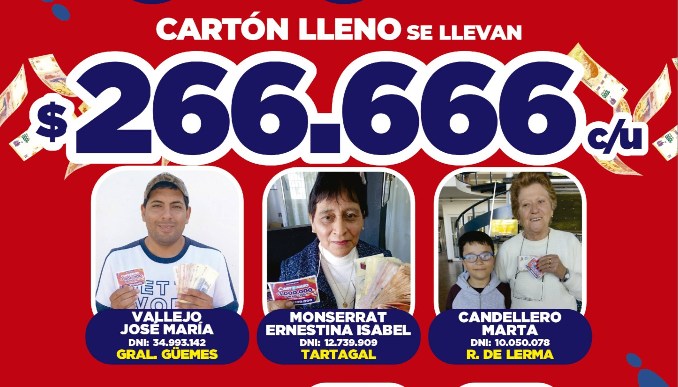 Cartonazo: ganadores de la semana 
