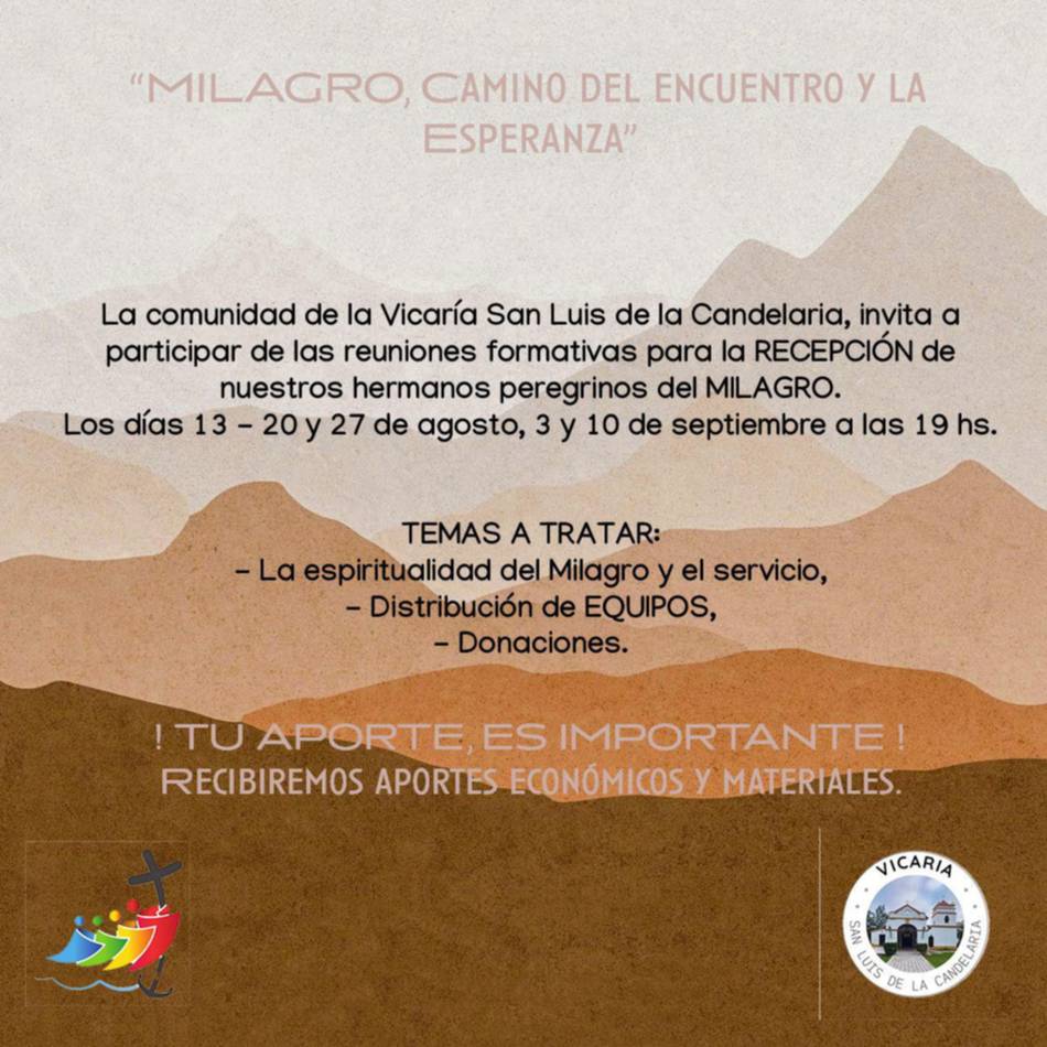 La Vicaría San Luis de La Candelaria se organiza para recibir a 22.000 peregrinos- La Vicaría San Luis de La Candelaria se organiza para recibir a 22.000 peregrinos