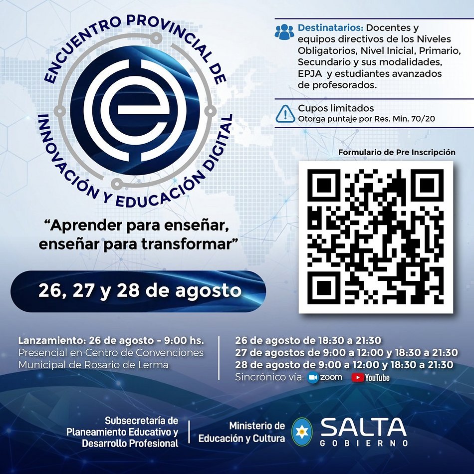 Encuentro Provincial de Innovación y Educación Digital: 5.000 docentes ya se inscribieron- Encuentro Provincial de Innovación y Educación Digital: 5.000 docentes ya se inscribieron