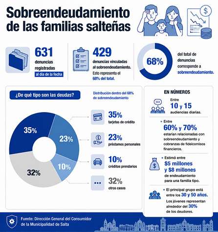 Siete de cada diez reclamos son por deudas en Defensa del Consumidor- Siete de cada diez reclamos son por deudas en Defensa del Consumidor