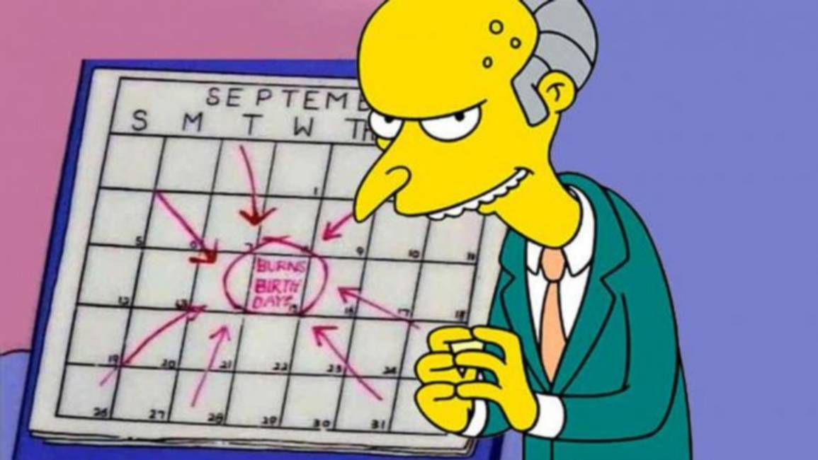 ¡Feliz cumpleaños, Señor Burns!