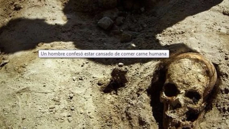 Confesó estar cansado de "comer carne humana"