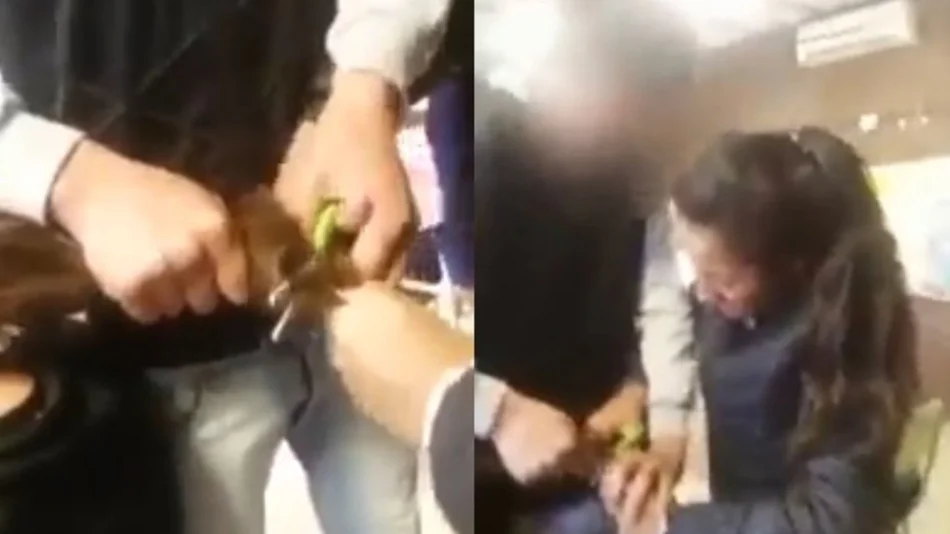 VIDEO: Bullying, grabaron a una joven a mientras le cortaban el pelo a la fuerza 