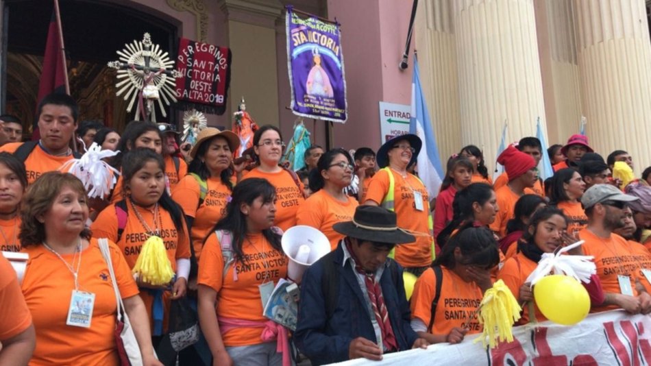 Luego de trece días llegaron los peregrinos de Santa Victoria Oeste