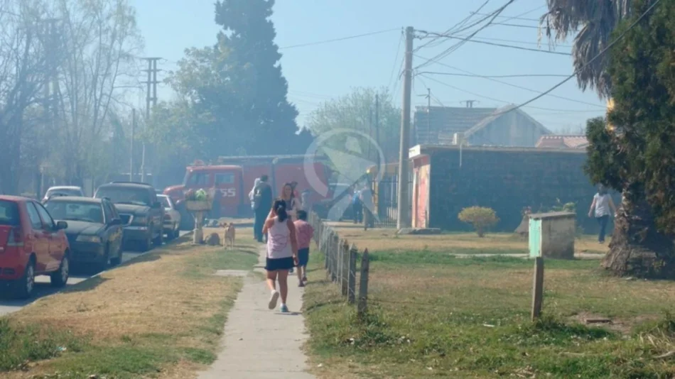 Un incendio de pastizales causó pánico en el barrio San Francisco