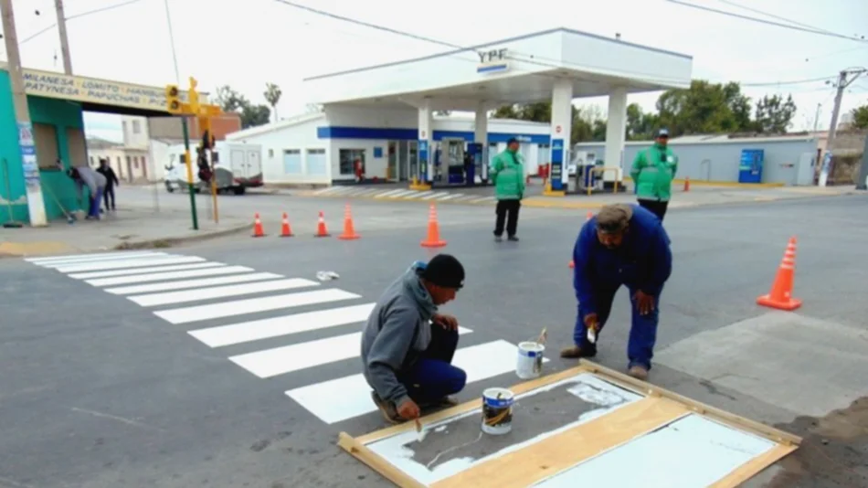 Avanzan los trabajos de señalización vial en La Merced