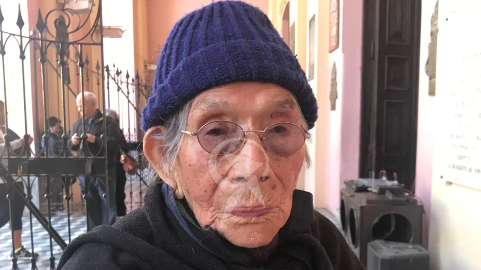 Desde Catamarca y con 106 años de edad, Mercedes acompañó la llegada de los peregrinos