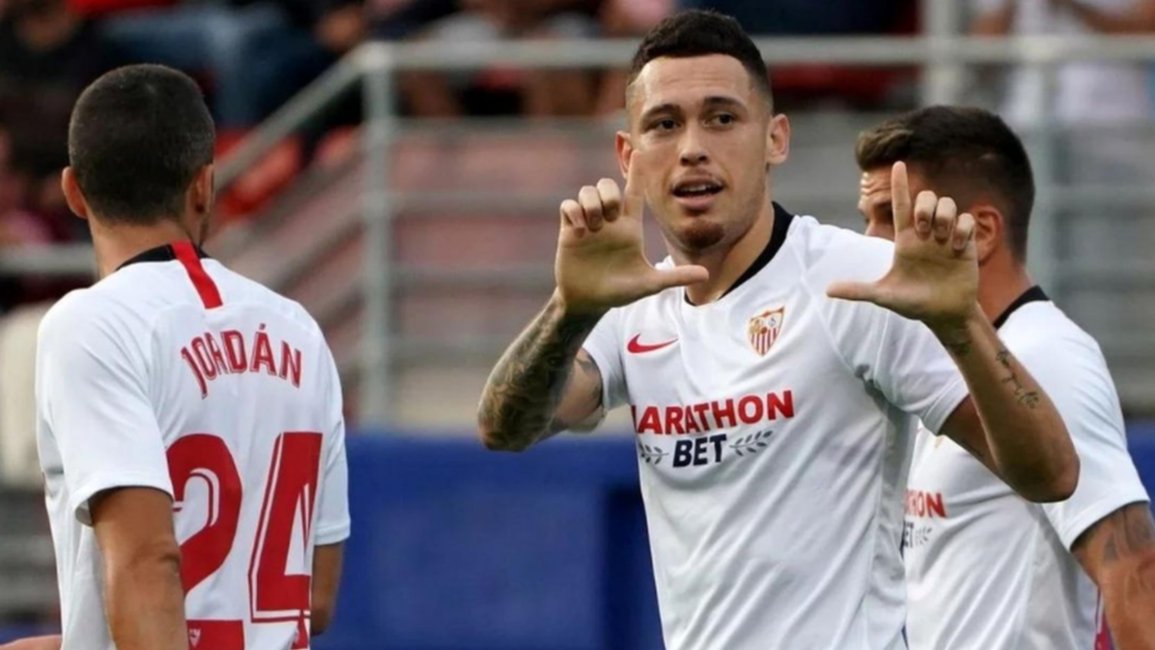 Sevilla, con gol de Ocampos, perdió ante Eibar