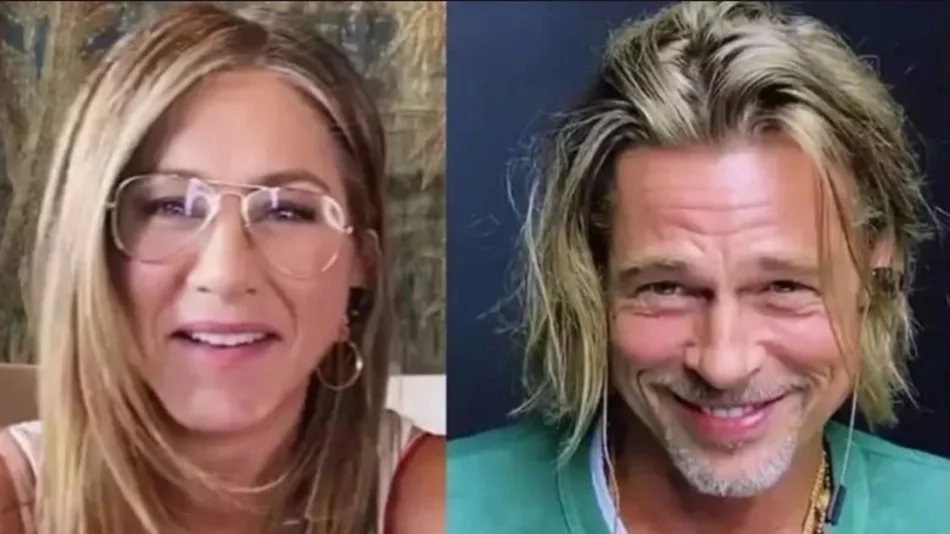 Brad Pitt y Jennifer Aniston revolucionaron con un reencuentro virtual