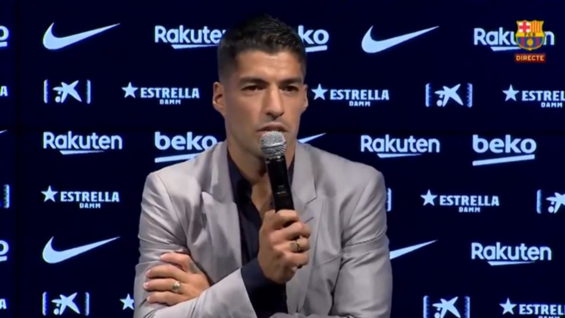 Suárez se despidió del Barcelona entre lágrimas