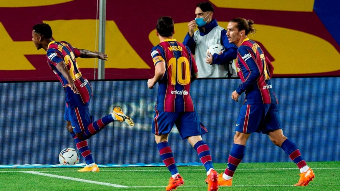 Barcelona goleó a Villarreal con un gol de Messi y dos tantos de Fati, la nueva joya