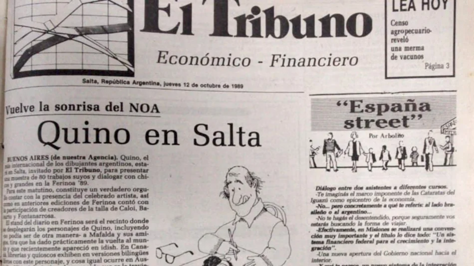 Quino, presente en la Ferinoa del 89