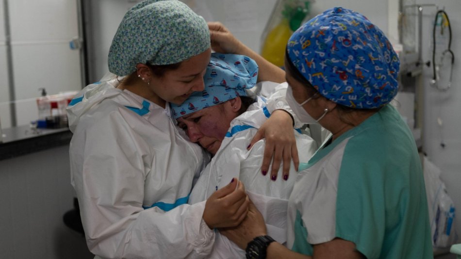 La vida cotidiana de una  enfermera en pandemia