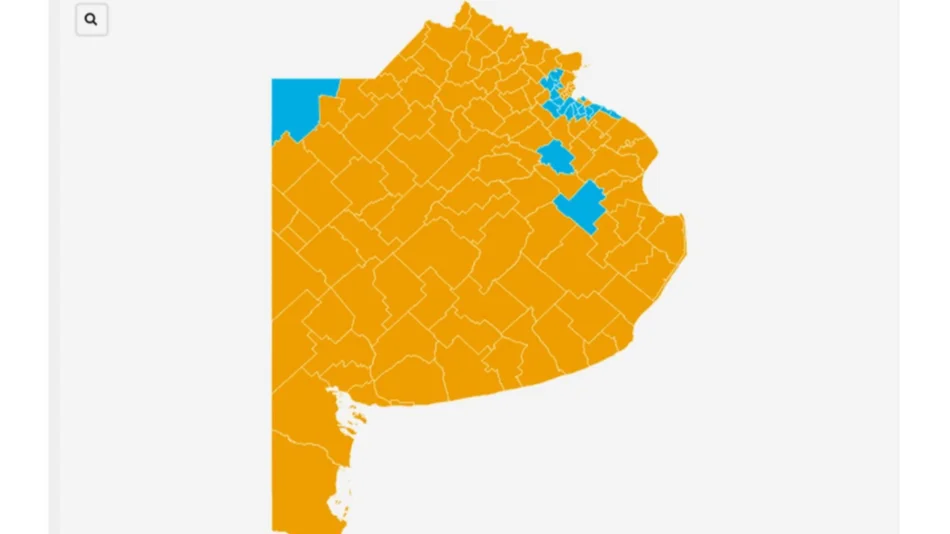 La provincia de Buenos Aires se tiñe de amarillo: cómo quedó el mapa de las elecciones PASO
