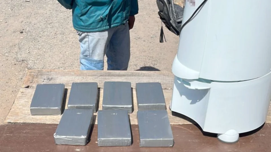 Detienen a una pareja que ocultaba 9 kilos de cocaína en un secarropa y estufa