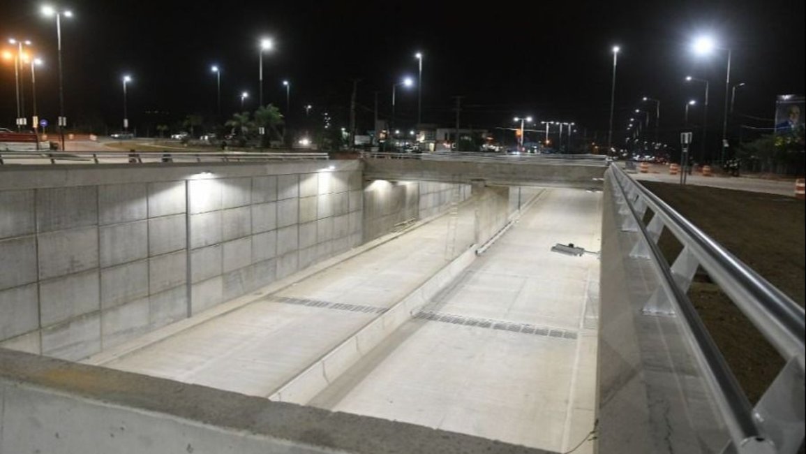 Habilitarán el tránsito en el paso bajo nivel y rotonda de acceso a barrio Grand Bourg