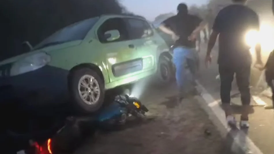 VIDEO. Gravísimo choque en cadena en Aguaray: murió uno de los conductores