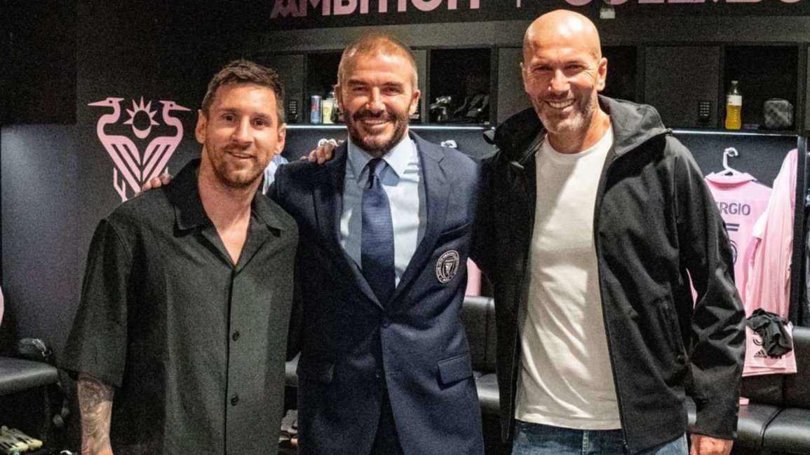 Exceso de magia y talento en una sola imagen: la foto viral de Messi, Zidane y Beckham