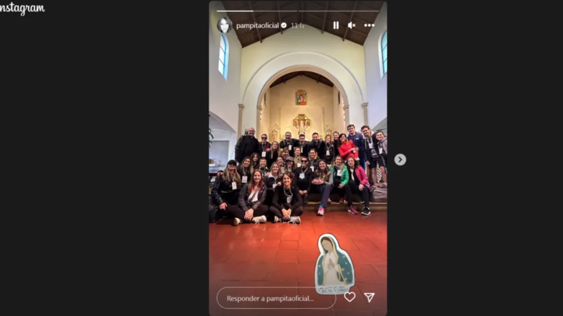 La emoción de Pampita durante la peregrinación a Luján con sus amigas: “Qué lindo todo”