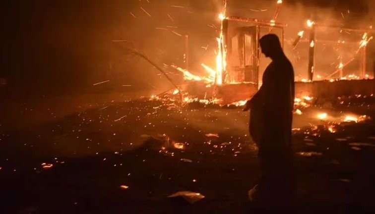 Incendios en Córdoba: las llamas consumieron un santuario, pero una Virgen quedó intacta