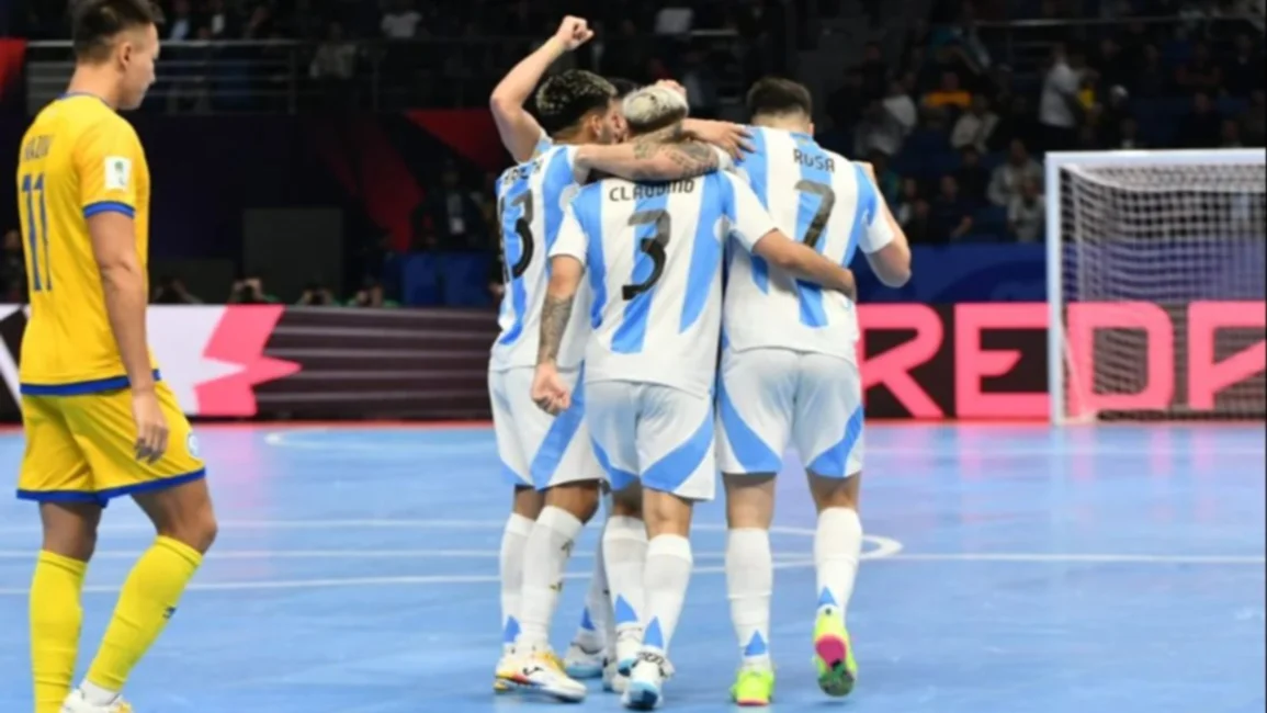 Mundial de Futsal: La Selección argentina goleó a Kazajistán y jugará la semifinal ante Francia