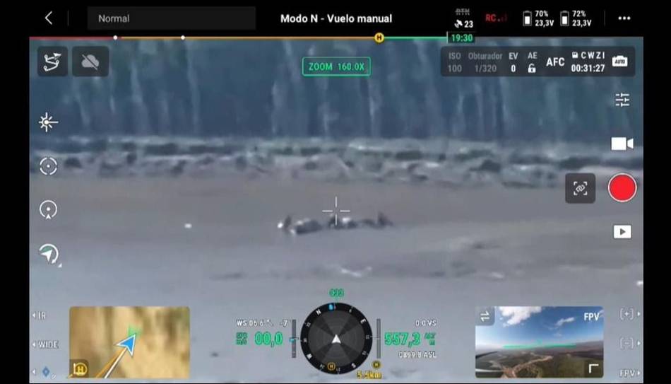 VIDEO. Con tecnología aérea interceptan a personas al cruzar el río  Bermejo con cocaína, hojas de coca y cigarrillos