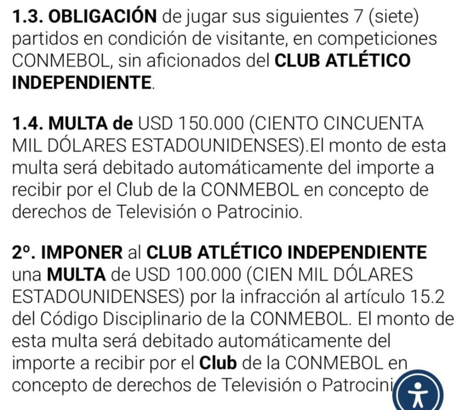 La Conmebol falló contra Independiente: pasó la Universidad de Chile