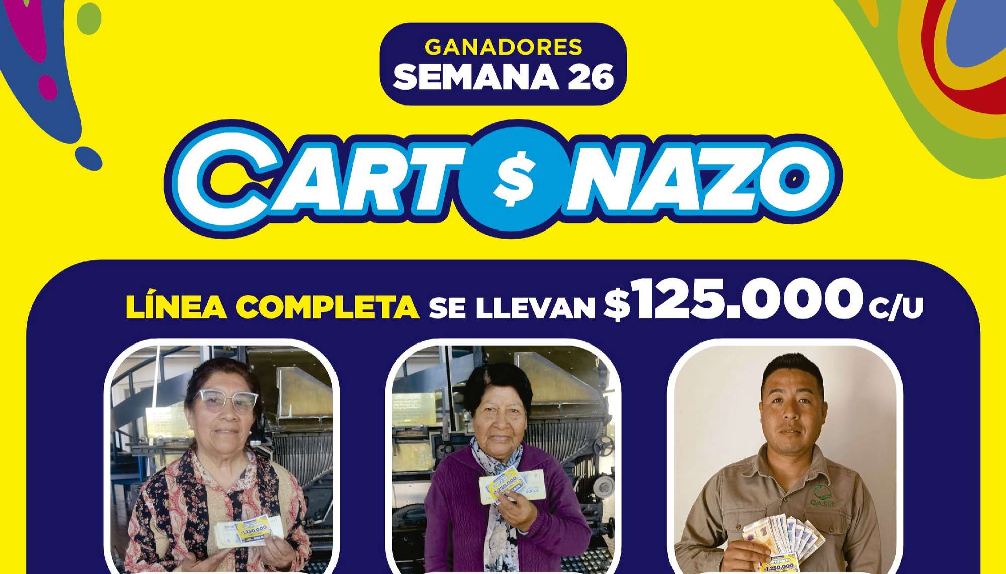 Cartonazo: ganadores de la semana 
