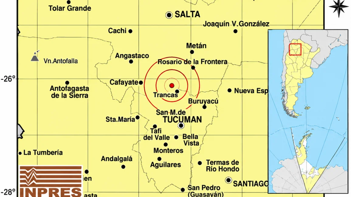 Tembló el norte argentino: un fuerte sismo en Tucumán de magnitud 5 se sintió en Salta y otras localidades