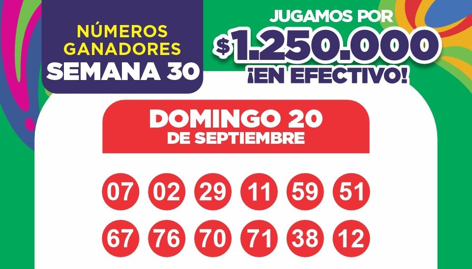 NUMEROS DE LA SEMANA 30