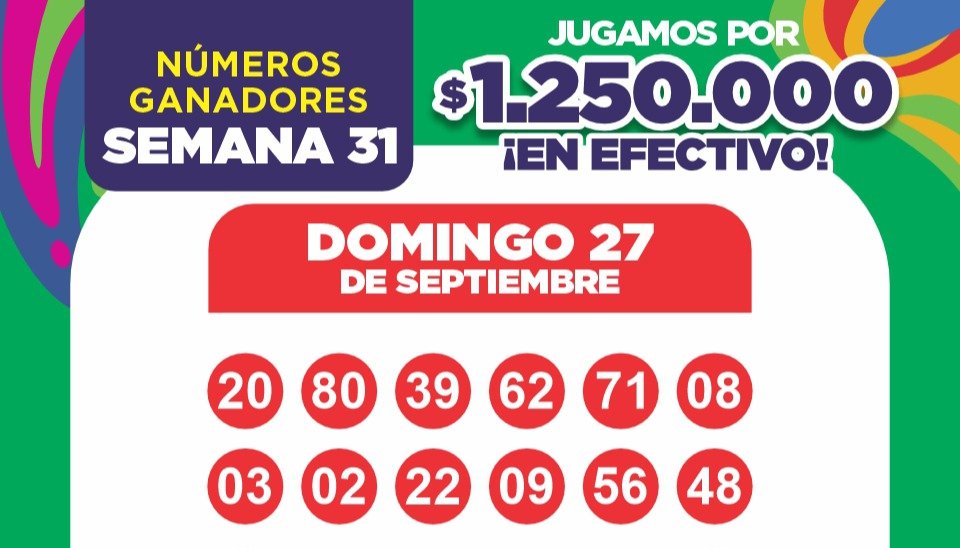 NUMEROS DE LA SEMANA 31