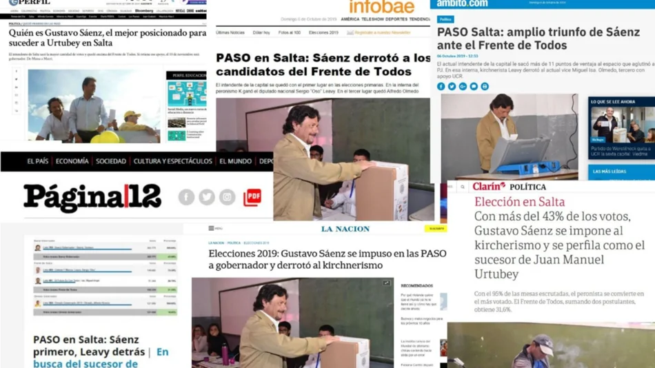 Los medios nacionales destacaron la diferencia obtenida por Sáenz